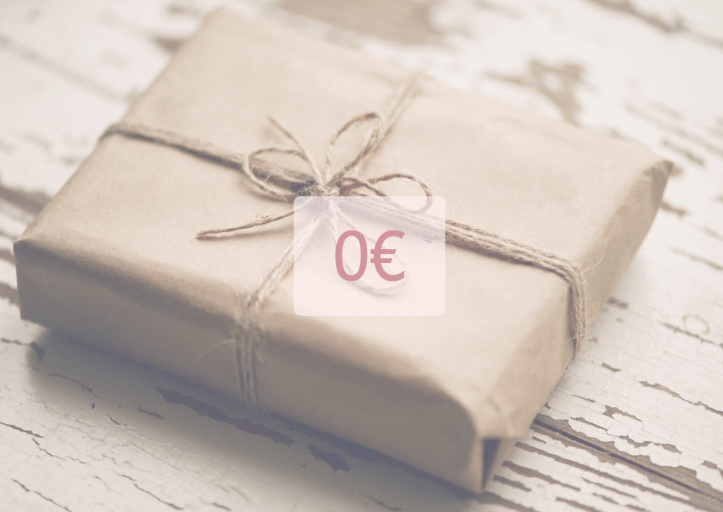 Braunes Geschenkpaket mit Schnur – Symbol für 0€ Angebote im Ordnungscoaching